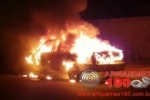 ARIQUEMES: Pick–up é completamente destruída por incêndio no Rota do Sol