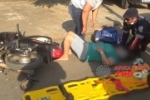 ARIQUEMES: Mulher fica ferida em acidente envolvendo moto e carro no Setor 03