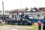  7º BPM inicia reparos após estragos provocados por vendaval