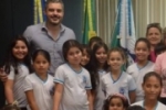 Projeto leva alunos de escola pública de Ariquemes ao Gabinete da Prefeitura de Ariquemes.