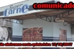 ARIQUEMES: Super Carne comunica que não abrirá nesta quinta–feira 12/10