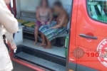 ARIQUEMES: Idoso fica ferido ao se envolver em acidente com caminhão de lixo