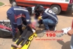 ARIQUEMES: Motos colidem lateralmente e deixam mulher ferida na Avenida Tancredo Neves