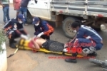 ARIQUEMES: Motociclista fica ferido ao se envolver em acidente com caminhonete em retorno da Av. Guaporé
