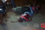 ARIQUEMES: Motociclista sofre corte na cabeça em acidente na Avenida Perimetral Leste