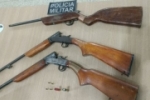 Em Ariquemes policiais militares prendem homens por posse irregular e comércio ilegal de armas