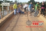 ARIQUEMES: Colisão de motos na ponte do Rio Jamari da BR–421 deixa vítima ferida