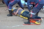 ARIQUEMES: Motociclista fica ferido após acidente causado por cachorro na Av. Perimetral Leste