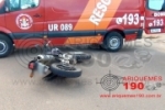 ARIQUEMES: Motociclista sofre escoriações em acidente com carro na Av. Jamari