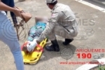ARIQUEMES: Motociclista fica ferida em acidente na Av. Tancredo Neves
