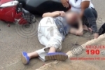 ARIQUEMES: Senhora sofre afundamento de face em acidente envolvendo moto e bicicleta na Av. JK
