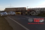 ARIQUEMES: Caminhão sai da pista e tomba na BR–364