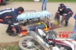 ARIQUEMES: Acidente entre moto e carro deixa condutor ferido no Jorge Teixeira  