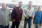 Ariquemes: Thiago Flores, Loro da Sucam e Amalec da Costa visitam empresário 