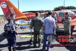 PM vítima de acidente na BR é conduzido para a capital através do serviço aeromédico