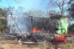 ARIQUEMES: Galpão abandonado é destruído por incêndio na BR–364