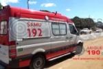 ARIQUEMES: Motociclista cai em buraco na BR–364 e vai parar no pronto socorro