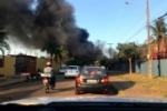 Incêndio atinge pátio do Denarc da Polícia Civil em Porto Velho