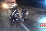 ARIQUEMES: Peça de veículo no meio da pista causa queda de motociclista na BR–364