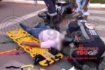 ARIQUEMES: Motociclista para bruscamente e acaba causando acidente na Av. Tancredo Neves