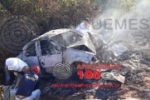 ITAPUÃ DO OESTE: URGENTE – Bebê e dois adultos morrem carbonizados após veículo colidir em cabeceira de ponte