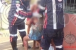 ARIQUEMES: Mulher é socorrida pelo SAMU em acidente entre Pop e Taxi no St. 09