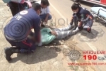 ARIQUEMES: Homem fica ferido após colisão de moto com carro na Av. Tabapuã