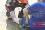 ARIQUEMES: Rapaz sofre fratura exposta no dedo do pé em acidente de moto na Av. JK