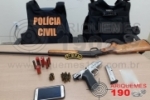 CUJUBIM: PM localiza elemento com armas e munições ao procurar foragidos na Fazenda Tucumã