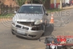ARIQUEMES: Motociclista fica ferido ap&oacute;s atingir lateral de carro no Setor 10