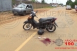 ARIQUEMES: Motociclista fica ferido após atropelar cachorro na Av. Quatro Cachoeiras