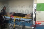 ARIQUEMES: Gestante fica ferida após acidente em auto posto