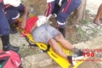 ARIQUEMES: Motociclista sofre fratura no braço em acidente no Apoio Social