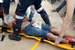 ARIQUEMES: Motociclista sofre escoriações após ser atingido por carro na Av. Canaã