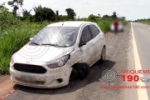 ARIQUEMES: Carro de passeio colide em táxi na BR–364