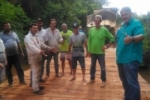 Ariquemes: SEMOSP recupera ponte queimada na linha C–70, da BR 421