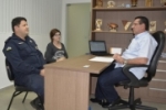 Presidente da ACIA recebe comandante do 7º Batalhão da PM