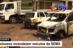 ARIQUEMES: Criminosos incendeiam veículos da SEMA 