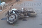 ARIQUEMES: Rapaz fica inconsciente após cair de moto de 600 cilindradas na Av. Hugo Frey