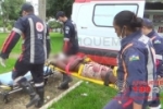 ARIQUEMES: Rapaz é agredido com corrente e cadeado na cabeça durante briga de usuários na Praça