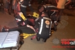 ARIQUEMES: Condutora de carro atinge motociclista ao acionar marcha ré