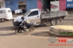 ARIQUEMES: Colisão de moto e caminhonete deixa vítima ferida na Av. Jamari