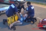 ARIQUEMES: Ciclista fica ferido após colisão com caminhonete na Av. Hugo Frei