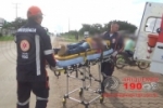 ARIQUEMES: Motociclista fica ferido após acidente com táxi na Av. Capitão Silvio