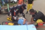 ARIQUEMES: Mulher fica ferida após colidir com ciclista na Av. Capitão Silvio