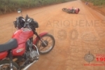 ARIQUEMES: Trabalhador sofre fraturas em colisão de motos no Travessão B–40