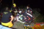 ARIQUEMES: Pneu de moto estoura e causa queda de casal na BR–364