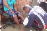 ARIQUEMES: Motociclista sofre fratura em acidente no Jardim Feliz Cidade