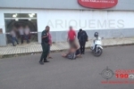 ARIQUEMES: Mulher sofre queda de moto ao evitar atropelar criança no centro da cidade
