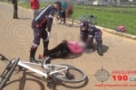 ARIQUEMES: Jovem fica ferida após queda de bicicleta na Av. Tancredo Neves